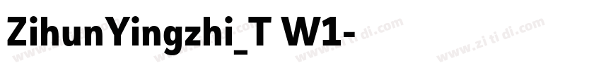 ZihunYingzhi_T W1字体转换
